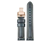 JPXXFM Leather watch strap for Hamilton Jazzmaster Khaki Aviation cowhide watchband with butterfly buckle men's watch chain