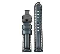 JPXXFM Leather watch strap for Hamilton Jazzmaster Khaki Aviation cowhide watchband with butterfly buckle men's watch chain