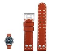 JPXXFM Leather watch strap for Hamilton Khaki Aviation H77616533 mens bracelet