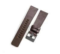 JPXXFM Leather Watchbands For Diesel Simple Plain Cowhide Coffee Watch Strap