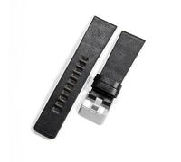 JPXXFM Leather Watchbands For Diesel Simple Plain Cowhide Coffee Watch Strap