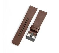 JPXXFM Leather Watchbands For Diesel Simple Plain Cowhide Coffee Watch Strap