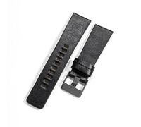 JPXXFM Leather Watchbands For Diesel Simple Plain Cowhide Coffee Watch Strap