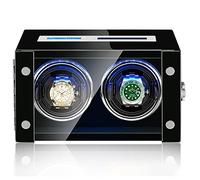 JPXXFM Luxury Watch Winder for 2 4 6 9 Watches with Remote Control LCD Touch Screen LED Illumination Watches Display Box Quiet Motor Self Winding Watch Rotator Box