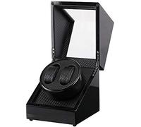 JPXXFM Mechanical Watch Shaker Automatic Watch Winder Box for 2 Watches, Fibre Piano Finish Quiet Motor AC Adaptor & Battery Operated