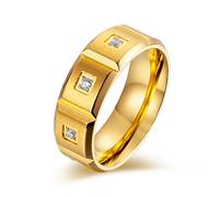 JPXXFM Men's Rings 8Mm Diamond-Encrusted Matte Brushed Ring For Men And Unisex Wear Ring Friends,11#
