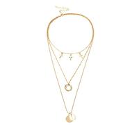 JPXXFM Necklace Chain, Strand NecklacesOne colorCustomAdjustable Chain Necklace with Shell and Round Pendant