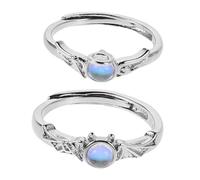 JPXXFM Pearl the Scoops Black Kit Moon Stone Women Couples Wing Wing Snake Opal Anneau
