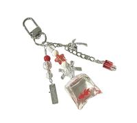 JPXXFM Perge à la main colorée Course de clés de poisson charmant pendentif de poisson accessoire de mode portable pour les femmes filles quotidien