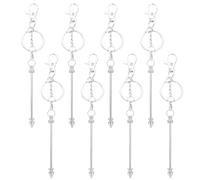 JPXXFM Porte-clés en perles, 8 pièces, porte-clés inachevé, vierge, bricolage, sac, vêtements, pendentif décoratif