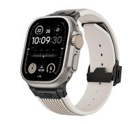 JPXXFM Pour bande Ultra 2 49mm 46 mm 45 mm 44 mm Strap en caoutchouc 10 9 8 7 6 5 4 3 2 1 SE avec connecteur métallique