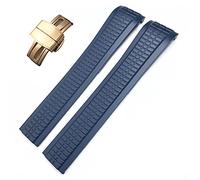 JPXXFM Pour Patek Philippe 5164A 5167A Aquanaut Philippe Series Butterfly Buckle Bracelet de montre coloré en caoutchouc fluo 21 mm