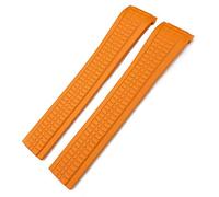 JPXXFM Pour Patek Philippe 5164A 5167A Aquanaut Philippe Series Butterfly Buckle Bracelet de montre coloré en caoutchouc fluo 21 mm