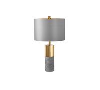 JPXXFM QYYZTQY Personalized Creative Light Fabric Desk Light European Marble Desk Lamp for Living Room Bedroom Bedside Table Lamp Vintage Hotel B&B Decoration Lighting Fixture (E27 Socket)