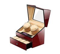 JPXXFM Remontoir de montre automatique anti-magnétisation anti-poussière Tiroir tactile Affichage numérique Peinture piano 5 modes 2 + 4 boîtes de rangement