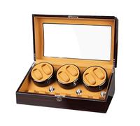 JPXXFM Remontoir de montre en bois rotatif automatique 6 + 7 rangements, boîte de rangement pour peinture piano, coussin en cuir, moteur japonais, boîte de rangement (D) Atmosphère Remontoir de montre