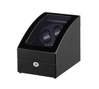 JPXXFM Remontoir de montre silencieux pour 2 montres + 3 positions de rangement, boîte de remontage automatique avec verrou, 5 modes de rotation, peinture piano, affichage de montres