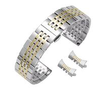 JPXXFM Sangle de montre en argent en acier inoxydable pour Tissot T006 Band de montre à bout incurvé pour Mido