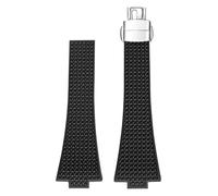 JPXXFM Sangle de montre FKM pour Tissot PRX Series Super Player Convex Men Fluoro Rubber Watch Band avec accessoires de boucle papillon