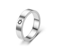 JPXXFM Silver Color Couple Rings Fashion Wedding Bride Bridegroom Jewelry Sun Moon Rings Anniversary pour les meilleurs amis