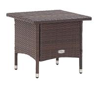 JPXXFM Table à thé de, Table extérieure en rotin Poly, Meubles de Patio Marron 50x50x47 cm