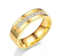 JPXXFM Titanium Steel Zircon Ring Fashion Rhingestone Simple Mariage Engagement de mariage Anniversaire Rings de doigt pour les hommes Amateur