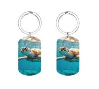 JPXXFM Turtle Natation à Hawaï Keadchains personnalisés pour hommes femmes Fund Key Chain Accessory Backpack Purse Bag Cadeaux