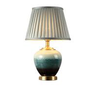 JPXXFM Vintage Bedside Lamp Painted Ceramic Table Lamp Desk Lamp With Brass Base Ceramic Table Lamps Living Room Bedroom Study Office Table Lamps for Bedroom,Dimmer Switch,30 * 47cm