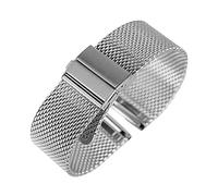 JPXXFM Watch Strap Black/Silver/Rose Golden 18mm/20mm/Band Mesh Stainless Steel Fold Over Clasp Watches Bracelet