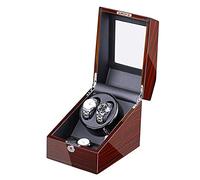 JPXXFM Watcher Winder Automatic Watch Winder pour 2 montres 3 Adaptateur moteur silencieux de stockage et Ed Wood Shell Piano Paint Extérieur (D) Watch Winder