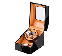 JPXXFM Watcher Winder Automatic Watch Winder pour 2 montres 3 Adaptateur moteur silencieux de stockage et Ed Wood Shell Piano Paint Extérieur (D) Watch Winder