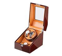 JPXXFM Watcher Winder Automatic Watch Winder pour 2 montres 3 Adaptateur moteur silencieux de stockage et Ed Wood Shell Piano Paint Extérieur (D) Watch Winder