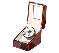 JPXXFM Watcher Winder Automatic Watch Winder pour 2 montres 3 Adaptateur moteur silencieux de stockage et Ed Wood Shell Piano Paint Extérieur (D) Watch Winder