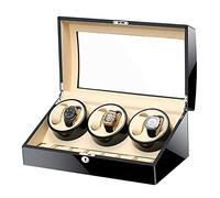JPXXFM Watcher Winder Automatic Watch Winner pour 6 Montres 7 Rangement en Bois Shell Paint Paint extérieur Motor Silencieux Fit Lady et Man Montres, E Watch Winder