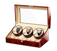 JPXXFM Watcher Winder Automatic Watch Winner pour 6 Montres 7 Rangement en Bois Shell Paint Paint extérieur Motor Silencieux Fit Lady et Man Montres, E Watch Winder