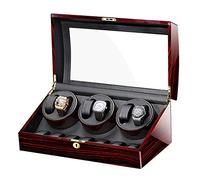 JPXXFM Watcher Winder Automatic Watch Winner pour 6 Montres 7 Rangement en Bois Shell Paint Paint extérieur Motor Silencieux Fit Lady et Man Montres, E Watch Winder