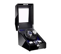 JPXXFM Watner Winder Automatic Watch Winder 2 3 Watch Windder Box Paint Paint Finition avec des oreillers de Montre Doux LED LED Bleu