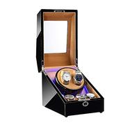 JPXXFM Watner Winder Automatic Watch Winder 2 3 Watch Windder Box Paint Paint Finition avec des oreillers de Montre Doux LED LED Bleu