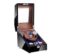 JPXXFM Watner Winder Automatic Watch Winder 2 3 Watch Windder Box Paint Paint Finition avec des oreillers de Montre Doux LED LED Bleu