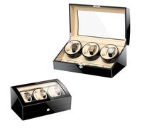 JPXXFM Watner Winder Automatic Watch Winner pour 6 Watch Windrs 7 Places Espaces Rotation Montres Rangement Affichage Enrouler Boîte de Montre mécanique en Bois Selon Auto