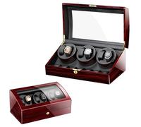 JPXXFM Watner Winder Automatic Watch Winner pour 6 Watch Windrs 7 Places Espaces Rotation Montres Rangement Affichage Enrouler Boîte de Montre mécanique en Bois Selon Auto