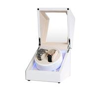 JPXXFM Wind Winder White Double Watch Boîte pour Une Montre Automatique à ladche intégrée LED Peinture DE Piano EXTÉRIEUR Dual PLUSSION Moteur SILT