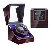 JPXXFM Winder Watch Watcher Winder Winder LED Automatic 2 Watch Winder et Moteur Silencieux avec lumière LED 5 Modes de Rotation s'adapter à la Dame et à l'homme Montres wather Winder