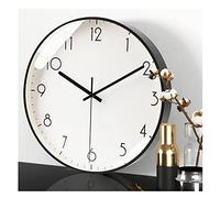 JPXXFM Wrought Iron Wall Clock Silent Non-Ticking, Battery Operated, Retro Round Wall Clocks Decorative for Living Room Kitchen Home Office 12inch Decoration