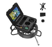 JQGADL Camera D'inspection De Drain,10.1" Caméra De Tuyau D'Endoscope,1080P Caméra D'égout 512hz,Caméra D'inspection De Tuyau, pour L'inspection des Égouts(Size:70 M/230 FT,Color:7 MM Black Cable)