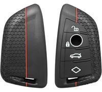 JQHXFDC - Coque de Protection en Silicone pour clé de Voiture pour BMW G20 G02 G31 G23 X3 X5 X1 X4 X6 IX3 F40 F34 F15 Series 1 3 (4 Buttons) Protecteur de Coque en Silicone