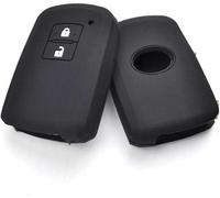 JQHXFDC - Coque de Protection en Silicone pour clé de Voiture pour Toyota Auris Camry RAV4 Avalon Yaris Verso 2012-2018 2 Button Protecteur de Coque en Silicone