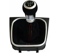 JQHXFDC - Pommeau de Levier de Vitesse de Voiture, Levier de Changement de boîte de Vitesses, Levier de Vitesse en Cuir pour Golf 5 Golf 6 MK5 MK6 R32 GTI 2004-2009