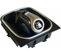 JQHXFDC - Pommeau de Levier de Vitesse de Voiture, Levier de Changement de boîte de Vitesses, Levier de Vitesse en Cuir pour Golf pour 6 Golf 5 A5 MK5 GTI GTD R32 2004-2008 Scirocco 2009-2014