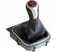 JQHXFDC - Pommeau de Levier de Vitesse de Voiture, Levier de Changement de boîte de Vitesses, Levier de Vitesse en Cuir pour Golf pour 5/6 MK5/MK6 Scirocco (2009) Octavia (2006)